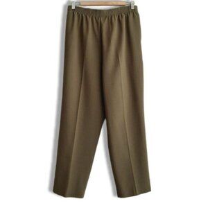 ALIA by Nygard Classic Fit High Waist Pull-on Dress Pants Green Sz 12 Petite